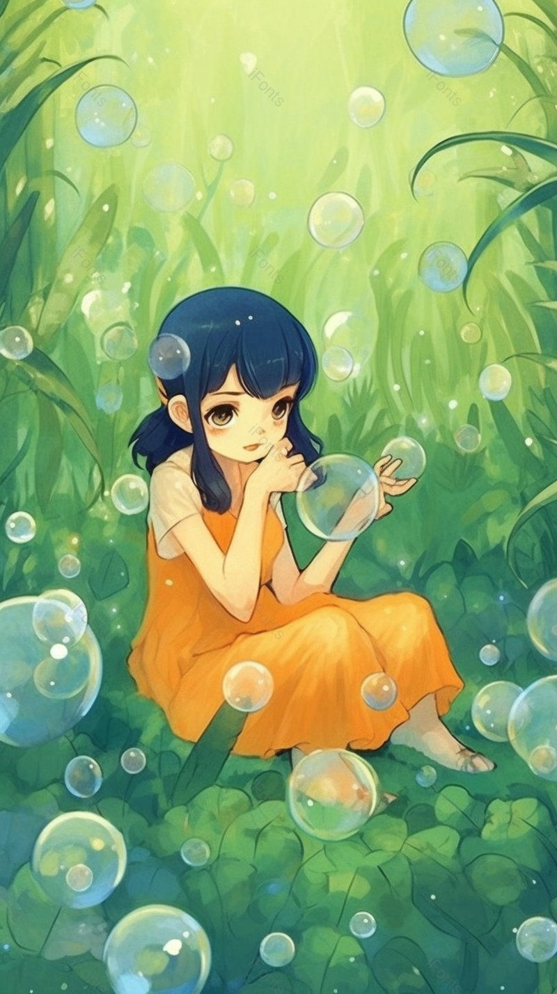 唯美动漫儿童节六一春游游玩探险绿色插画,插画/手绘图,插画/手绘图库,插画/手绘图下载,插画/手绘